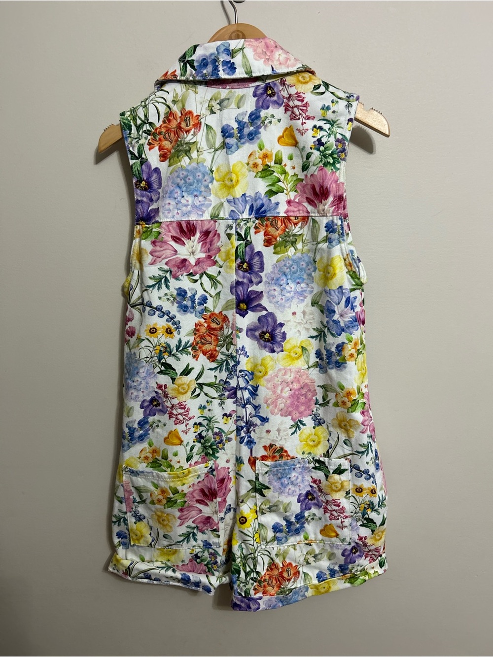 ⭐️SHOW ME YOUR MUMU Reno Romper Ivory Botanical Floral Size LG boho festival⭐️ - Picture 6 of 7